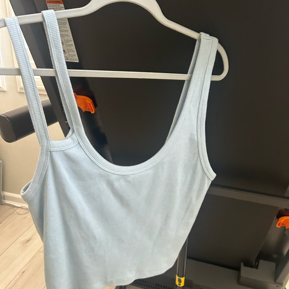 Abercrombie & Fitch Soft Blue Ribbed Tank